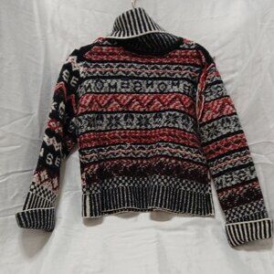 Luxury Monse Wool Sweater – Bold Black, Red & White Statement Piece (Size M)